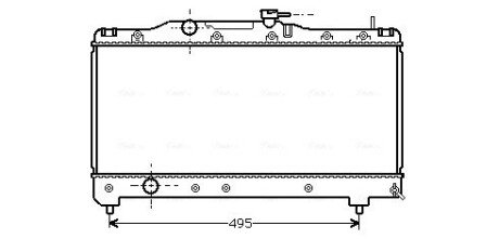 AVA TOYOTA Радіатор охолодження Carina E 1.6/1.8 92- AVA COOLING TO2141 (фото 1)