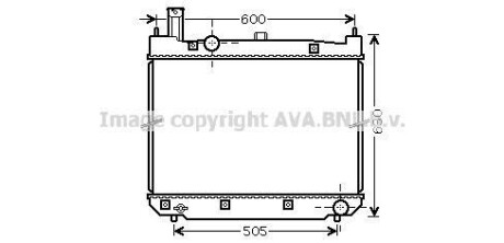 Радіатор охолодження двигуна Toyota Hiace (95-) AVA AVA COOLING TO2471