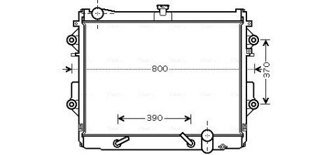 Радіатор охолодження LEXUS LX 570 (07-) (AVA) AVA COOLING TO2491