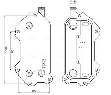 Радіатор масляний TOYOTA AURIS/ AVENSIS/ RAV 4 (Ava) AVA COOLING TO3792