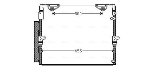 AVA TOYOTA Радіатор кондиціонера (конденсатор) з осушувачем LAND CRUISER 200 4.5, 4.6, 4.7 07- AVA COOLING TO5560D