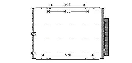 AVA LEXUS Радіатор кондиціонера (конденсатор) з осушувачем RX 300 03- AVA COOLING TO5568D