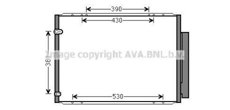 AVA LEXUS Радіатор кондиціонера (конденсатор) з осушувачем RX 350 06- AVA COOLING TO5573D