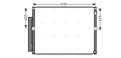 Радіатор кондиціонера Toyota LC120 Prado 3,0d 4,0i 03>09 AVA AVA COOLING TO5634D