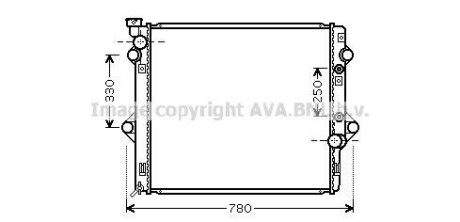 Радіатор, Система охолодження двигуна CLEVER FIT AVA COOLING TOA2478