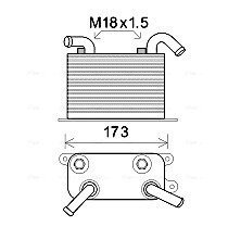 Радіатор масляний VW T5 2,5TDI 03>10 AVA AVA COOLING VN3310 (фото 1)