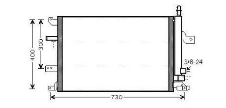Радіатор кодиціонера AVA COOLING VO5138D