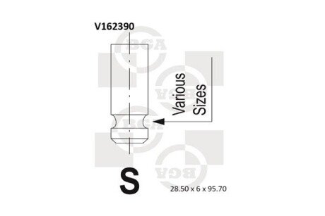 Клапан двигуна BGA V162390