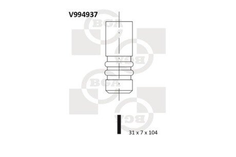 Клапан двигуна BGA V994937