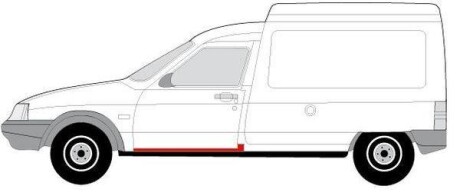 Поріг/Ремкомплект порогів BLIC 6015000516017P