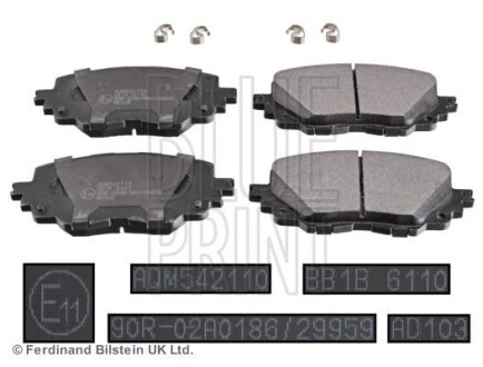 Комплект гальмівних колодок BLUE PRINT ADM542110