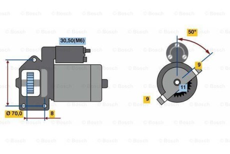 Стартер Уцінка BOSCH 0001109069