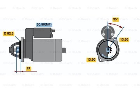 Стартер реставрація BOSCH 0001362309