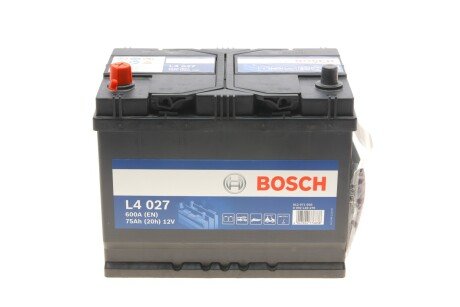 Автомобільний акумулятор L4 75Ah 600A L+ BOSCH 0 092 L40 270