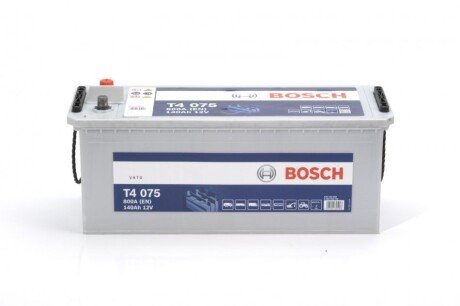 Акумулятор 140Ah-12v (T4075) (513x189x223),полярність зворотна (3),EN800 BOSCH 0092T40750 (фото 1)