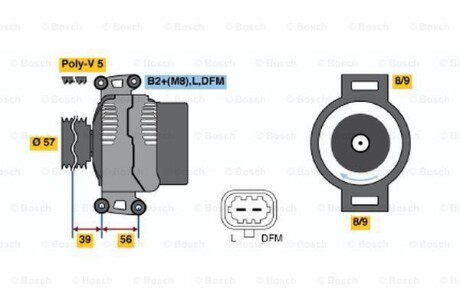 Генератор реставрація BOSCH 0124415025