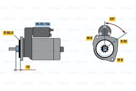 Стартер BOSCH 0986013590