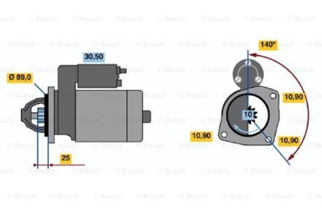 Стартер BOSCH 0986017880
