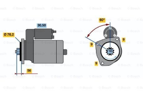 Стартер BOSCH 0986018470