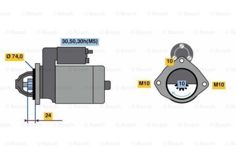 Стартер BOSCH 0986022930