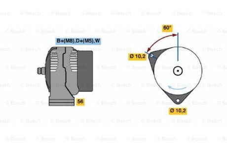Генератор BOSCH 0986046000