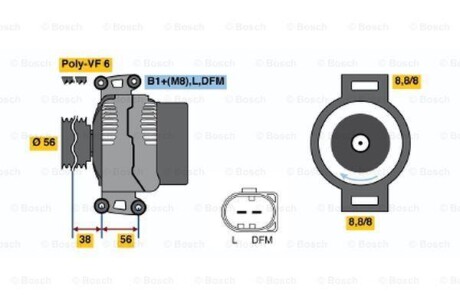 Генератор BOSCH 0986046180