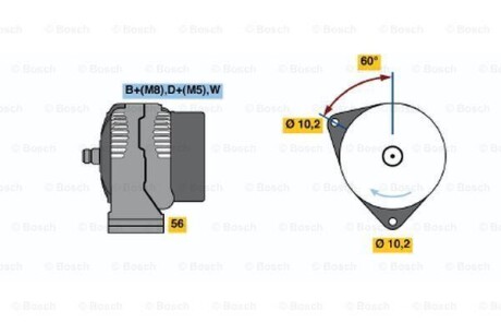 Генератор BOSCH 0986047210