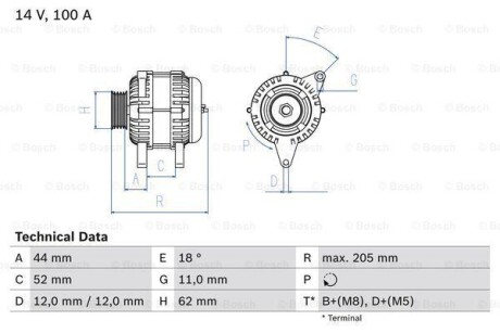 Генератор BOSCH 0986049231