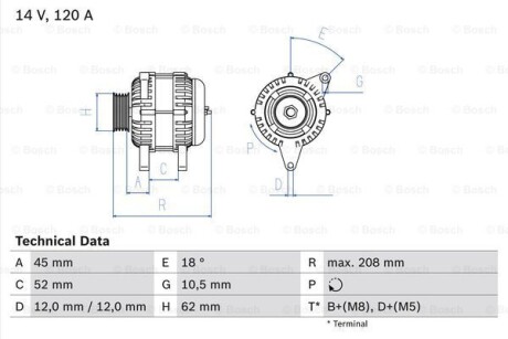 Генератор BOSCH 0986049400