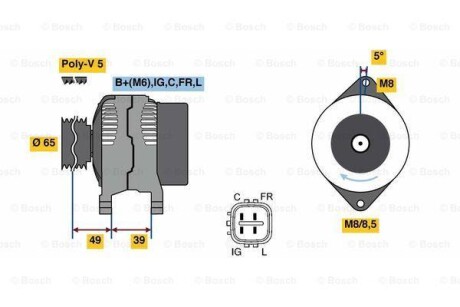 Генератор BOSCH 0986080570
