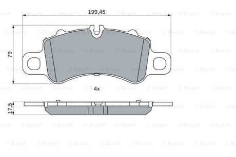 Комплект гальмівних колодок BOSCH 0986424847