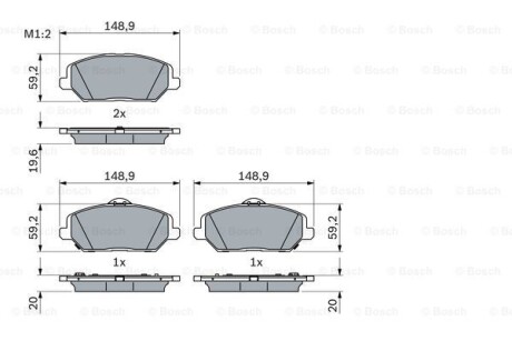 Колодки гальмівні (передні) Hyundai i30 16-/Kia Ceed/Pro Ceed 18- BOSCH 0986424862