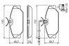 Колодки гальмівні (передні) Renault Laguna I 93-01/Megane I 96-03/Safrane 92-00 (з датчиком) BOSCH 0986461765 (фото 5)