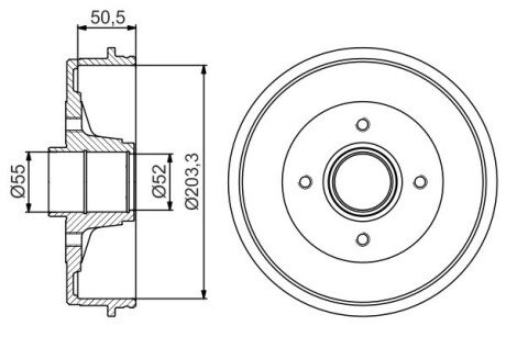 Гальмівний барабан BOSCH 0986477172