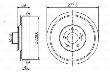 Гальмівний барабан BOSCH 0986477279
