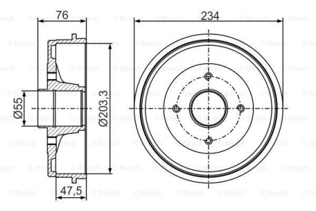 Гальмівний барабан BOSCH 0986477290