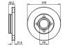 Диск гальмівний перед. (вентил.) AUDI 80 86-91, 100 -90 (256*22) BOSCH 0986478018 (фото 5)