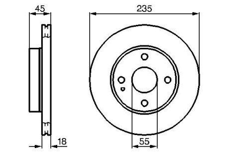 Диск гальмівний MAZDA 121/121/Metro/323/MX-5 \'\'F BOSCH 0986478241