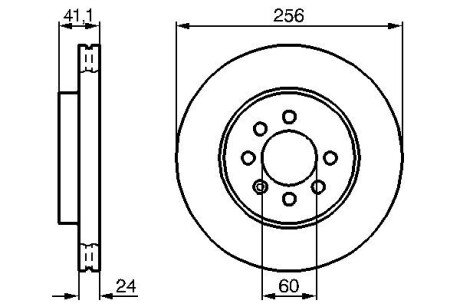 DAEWOO диск гальмівний передній NUBIRA 1.6,2.0 16V 97- BOSCH 0986478286