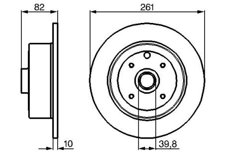 OPEL диск гальмівний задній Kadett E,Vectra A 2.0 87- BOSCH 0986478328