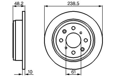 Диск гальмівний задній ROVER 200 1.8i 16V Vi HONDA Accord,Civic BOSCH 0986478350