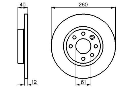 VOLVO гальмівний диск передній 440-460 -96 BOSCH 0986478386