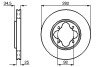 Диск гальмівний HONDA Accord \'\'F \'\'2,0-2,2 \'\'93-98 BOSCH 0986478634 (фото 1)