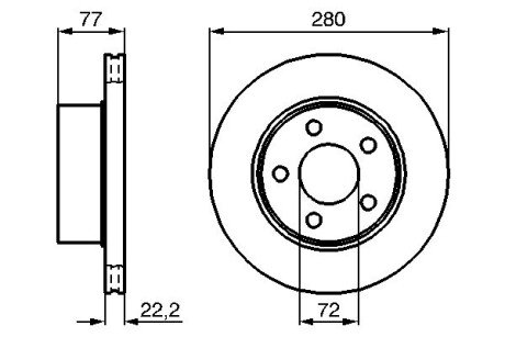 JEEP диск гальм. передн. Cherokee -01 BOSCH 0986478694