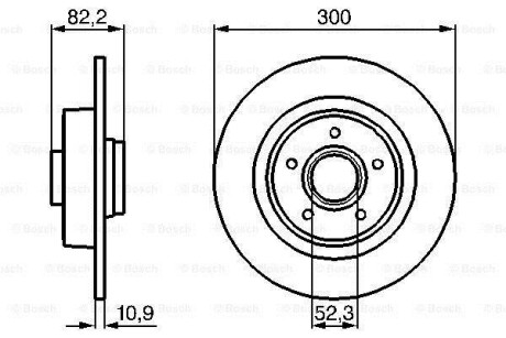 Диск гальмівний RENAULT \'\'R \'\'2.0-3.5 \'\'02-09 - знято з вир-ва BOSCH 0986478971