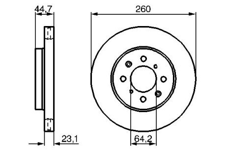 HONDA диск гальм. передн. Civic 02- BOSCH 0986479226