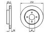 Диск гальмівний NISSAN Almera N15 \'\'R \'\'95-00 BOSCH 0986479238 (фото 1)