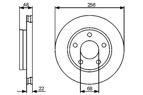 Диск гальм. задн. AUDI A4 -00 BOSCH 0986479463