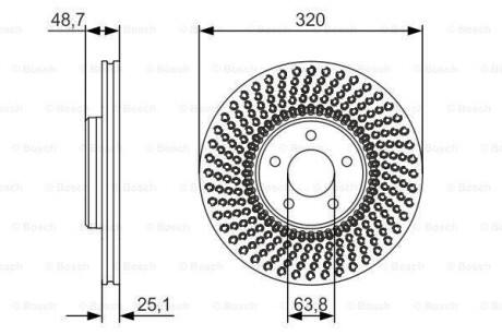 VOLVO Гальмівний диск передн. V40 12- BOSCH 0986479680