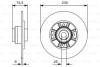 Диск гальмівний (задній) Renault Megane 96-03 (238x8) (с подшипником) (+ABS) BOSCH 0986479759 (фото 6)